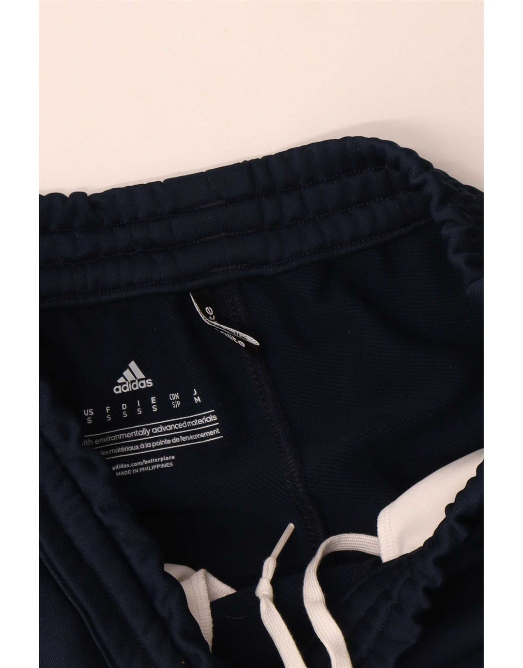Pantaloni da tuta da uomo Adidas Small in poliestere blu navy