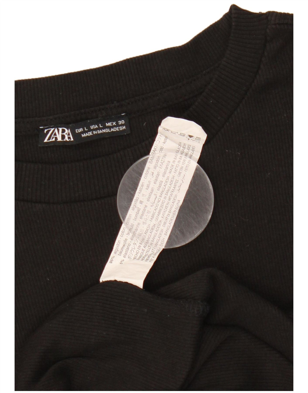 Abito maglione ZARA da donna UK 14 grande cotone nero