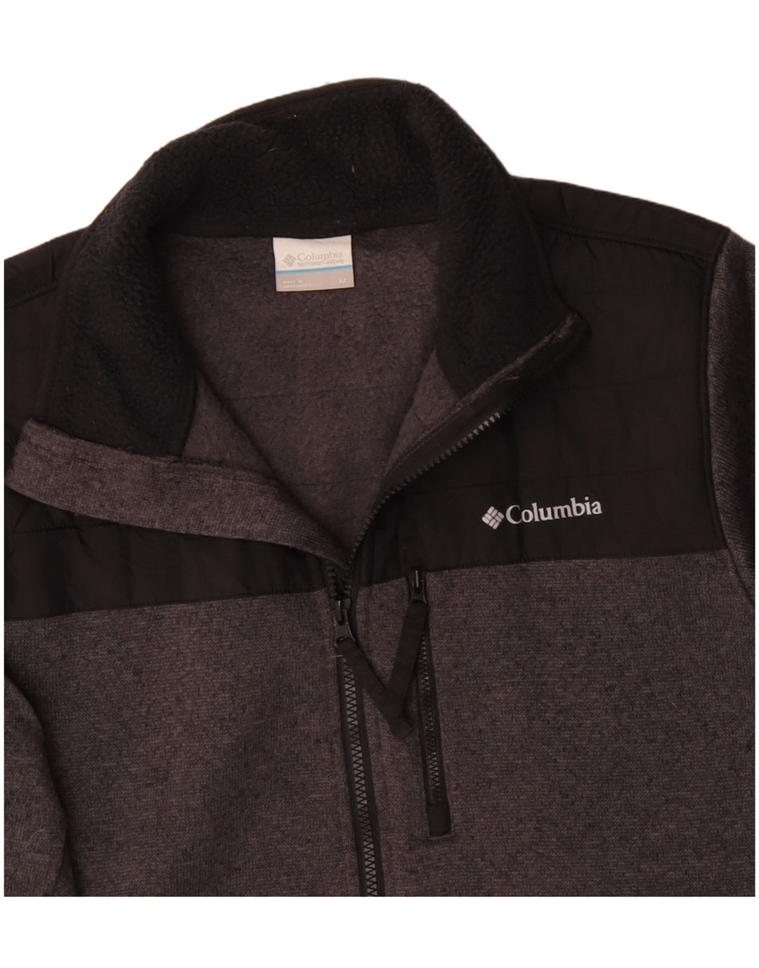 Giacca da tuta da uomo Columbia in poliestere color block grigio medio
