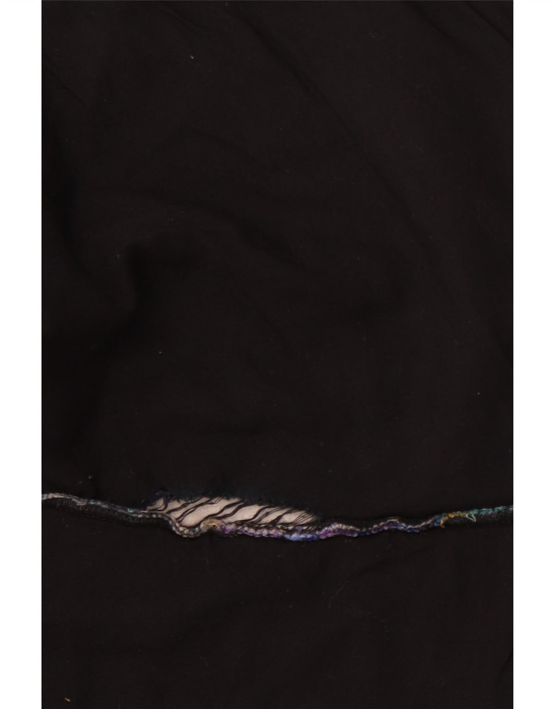 Gilet OPEN da donna vintage UK 12 medio nero floreale