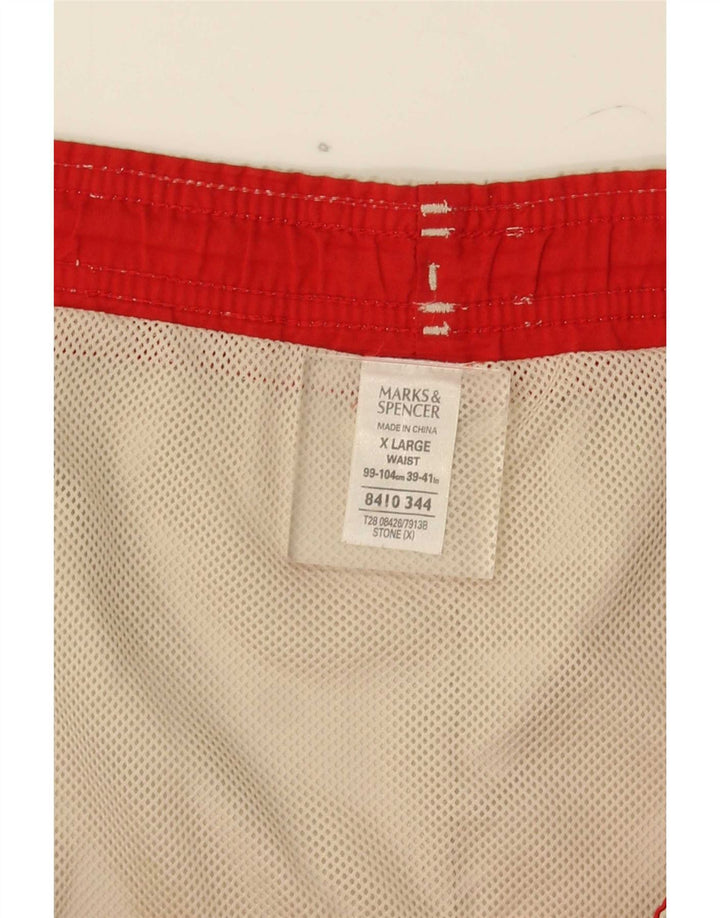 Pantaloncini da bagno da uomo Marks & Spencer XL Beige Poliestere