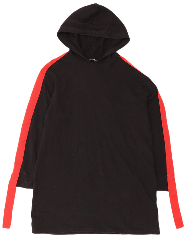 Abito da donna oversize con cappuccio Zara Trafaluc UK 10 Small Black Colourblock