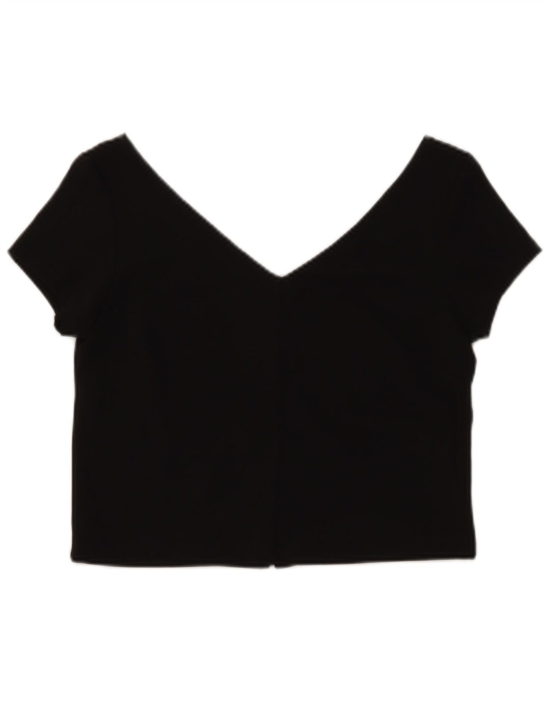 Top corto da donna Zara UK 14 grande poliestere nero