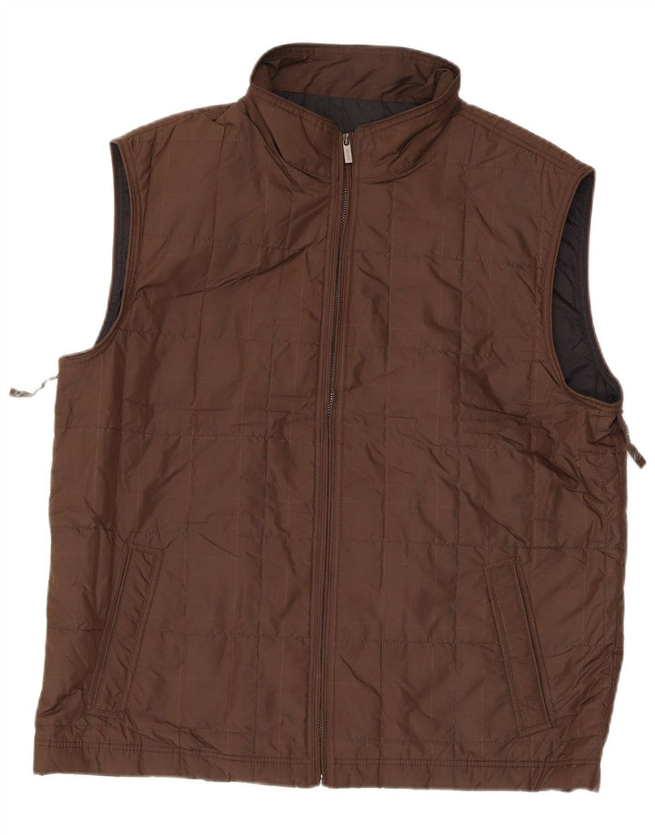 Gilet imbottito da uomo MASSIMO DUTTI UK 40 grande marrone