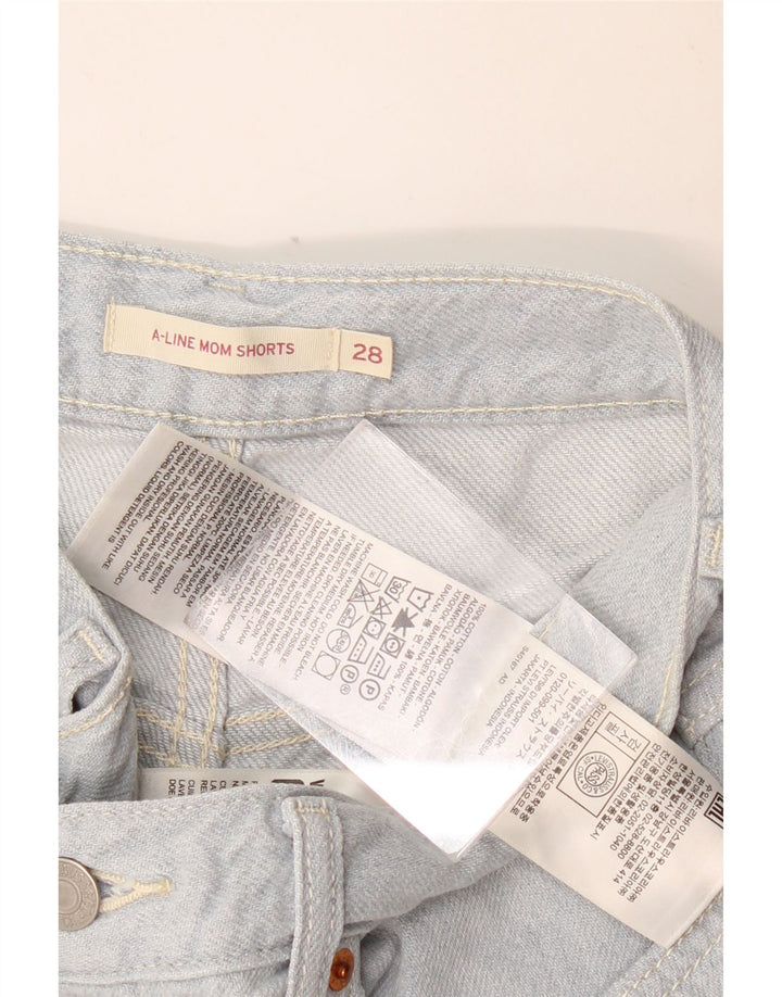 LEVI'S Pantaloncini di jeans mamma da donna W28 Cotone blu medio