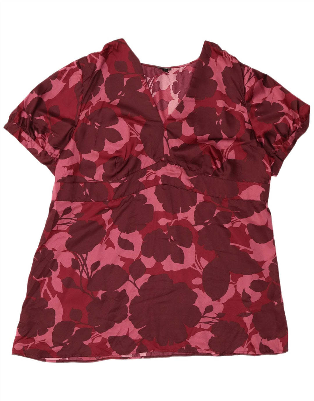 MOSSIMO Camicetta da donna Top US 28 5XL Poliestere floreale bordeaux