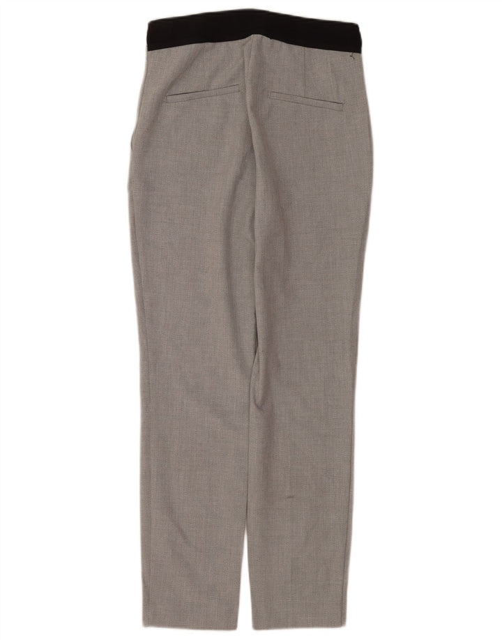 Pantaloni da abito slim da donna Zara piccoli W26 L28 poliestere grigio