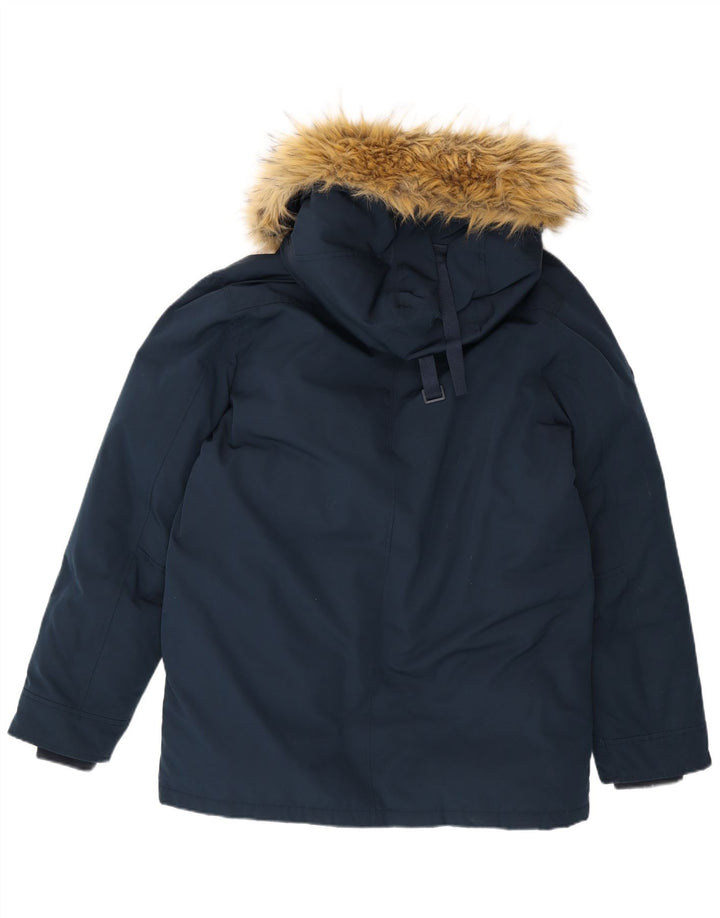 Giacca imbottita con cappuccio da uomo Superdry UK 42 XL poliestere blu navy