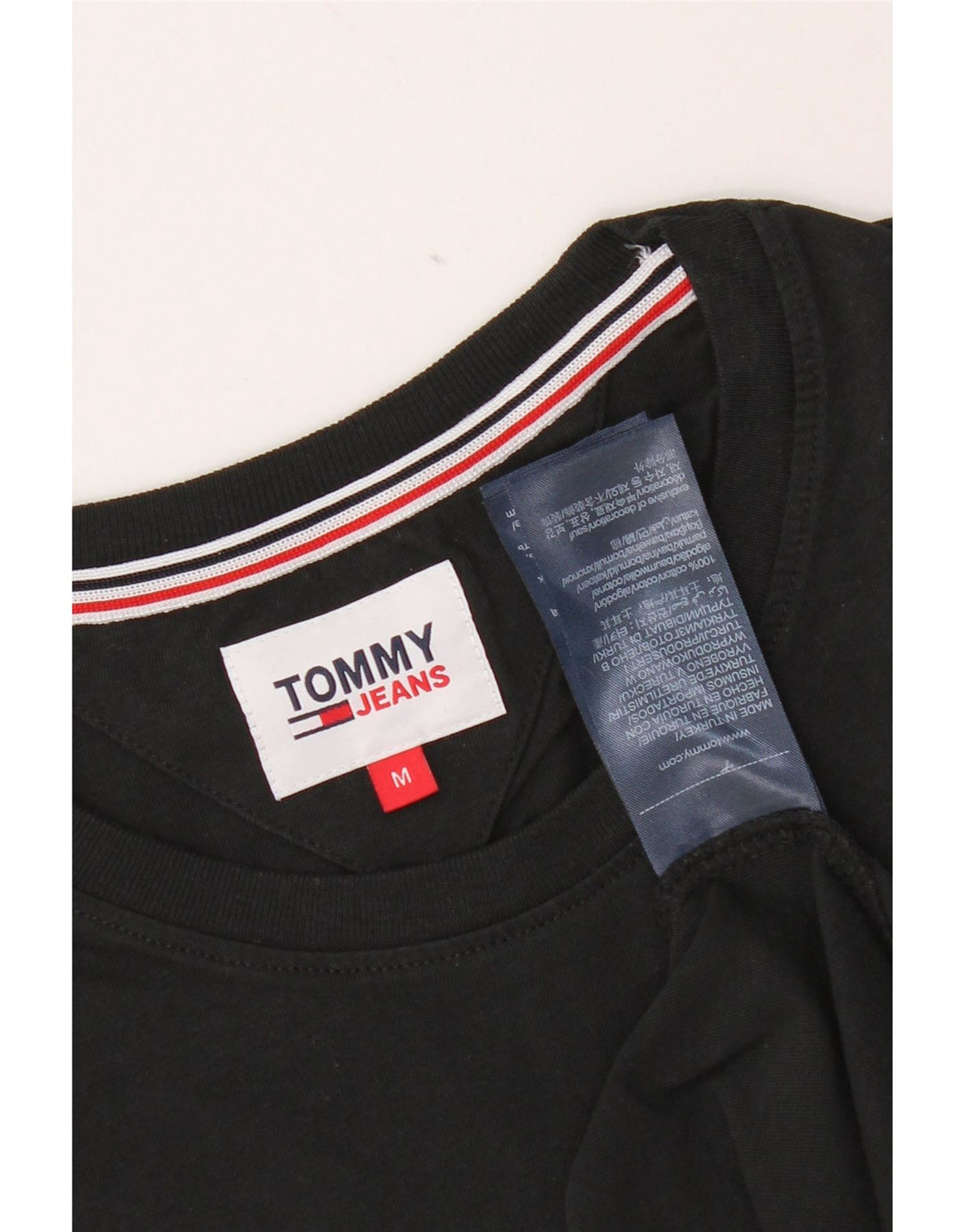 T-shirt da uomo Tommy Hilfiger Top in cotone nero medio