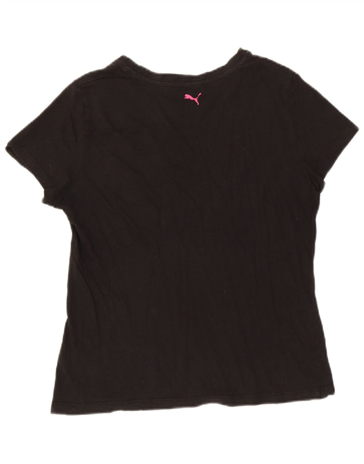 T-shirt grafica da donna Puma UK 12 media nera
