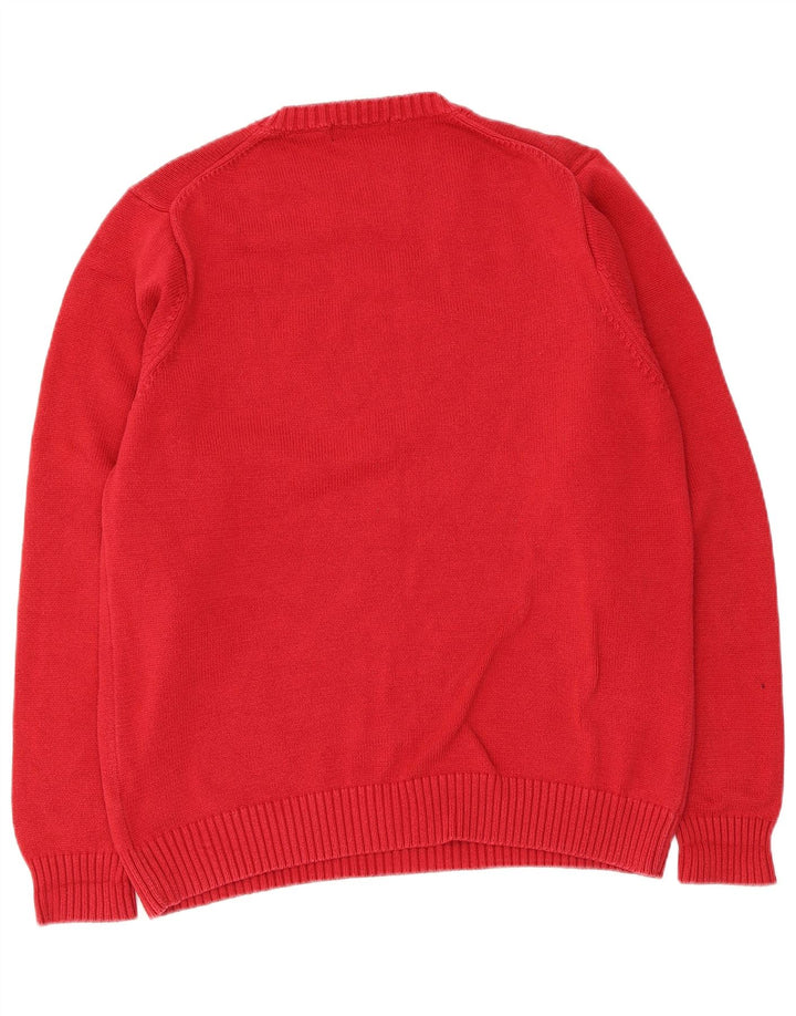 Maglione maglione girocollo da uomo Marks & Spencer UK 38/40 rosso medio