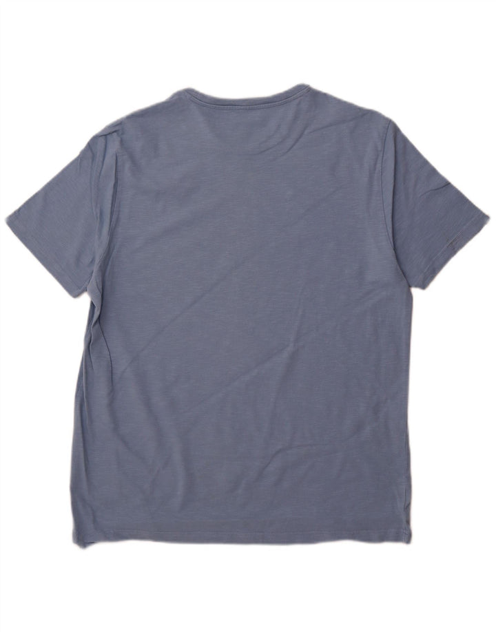 T-shirt grafica da uomo FAT FACE Top XL in cotone chiazzato blu