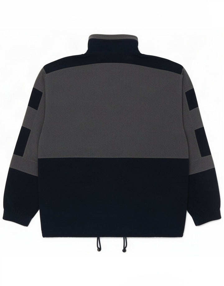 Gazelle Giacca da tuta da uomo di medie dimensioni in poliestere a blocchi di colore blu navy