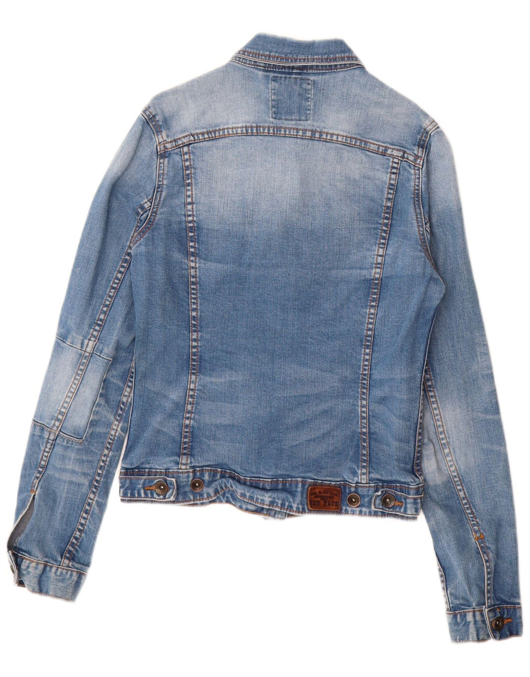 FAT FACE Giacca in denim da donna UK 8 piccola in cotone blu
