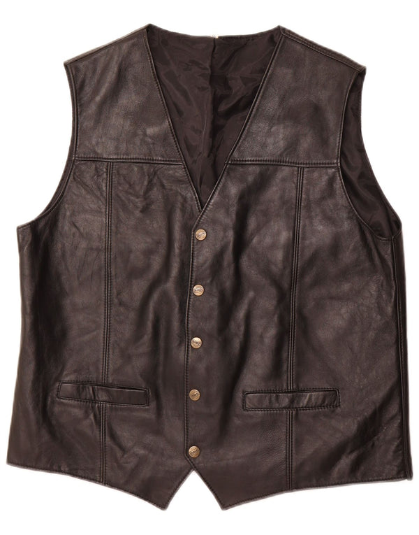 Gilet in pelle da uomo CODA 2XL Nero