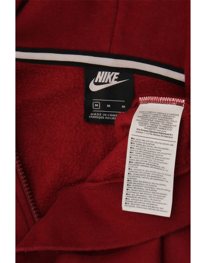 Maglia con cappuccio Nike da uomo in cotone rosso medio