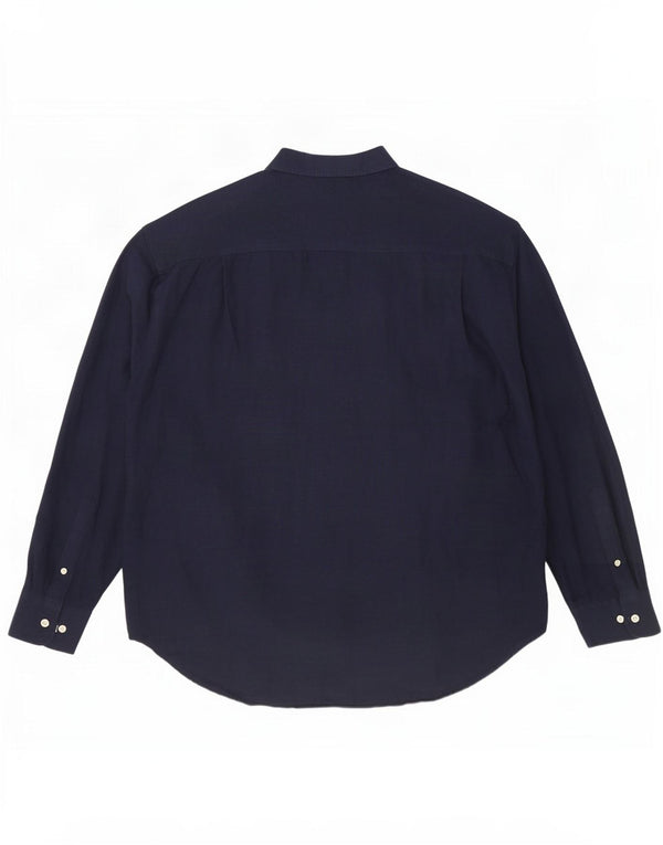 Camicia da uomo Nautica XL Lino floreale blu navy