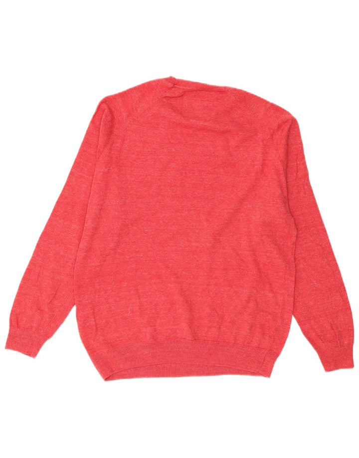 Maglione maglione girocollo da uomo Superdry grande cotone rosso
