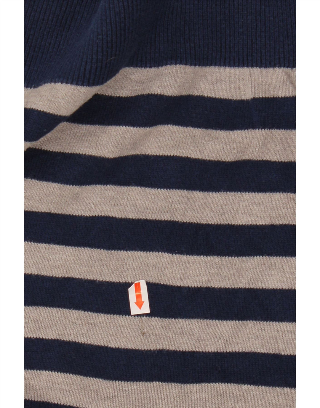 Maglione maglione da uomo con scollo a V ADIDAS piccolo in cotone a righe blu navy