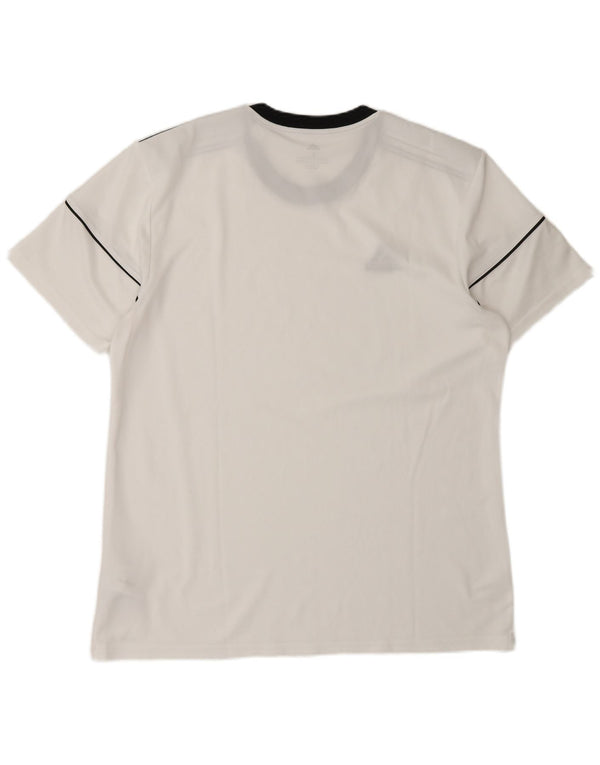 T-shirt Adidas Climalite da uomo, grande, in poliestere bianco