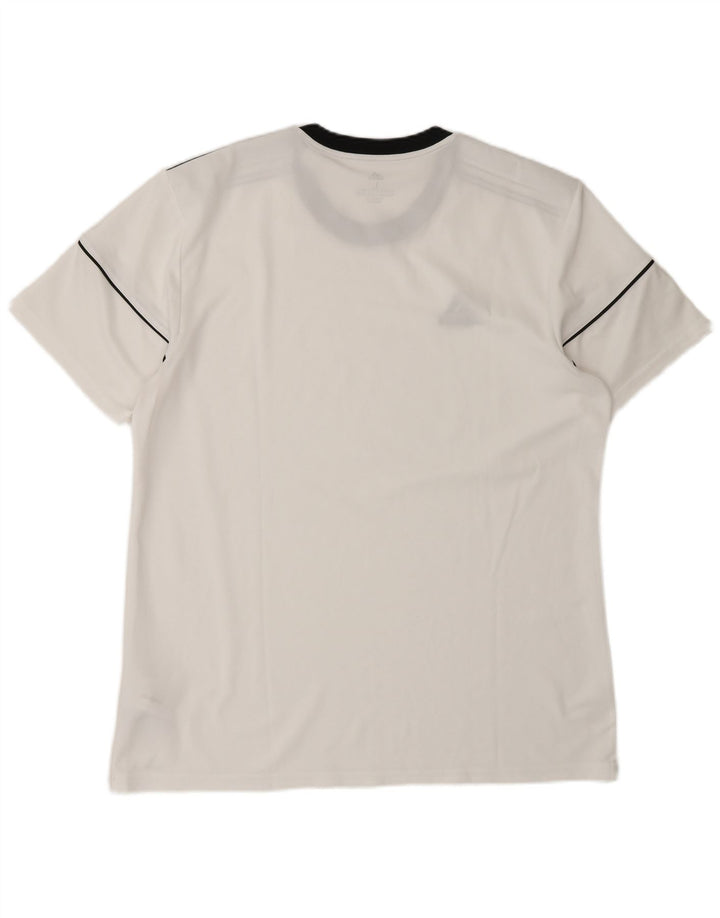 T-shirt Adidas Climalite da uomo, grande, in poliestere bianco