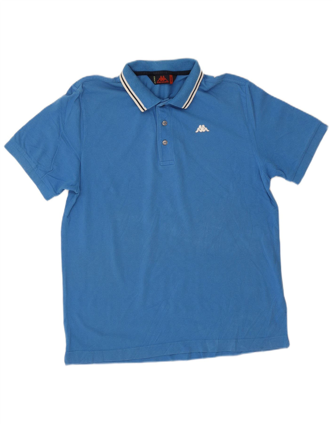 Polo Kappa Uomo Blu Medio in cotone