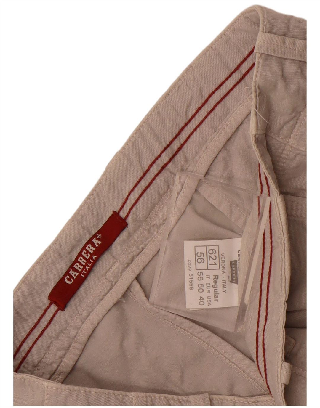 Pantaloncini chino da uomo Carrera IT 56 3XL W38 Cotone grigio