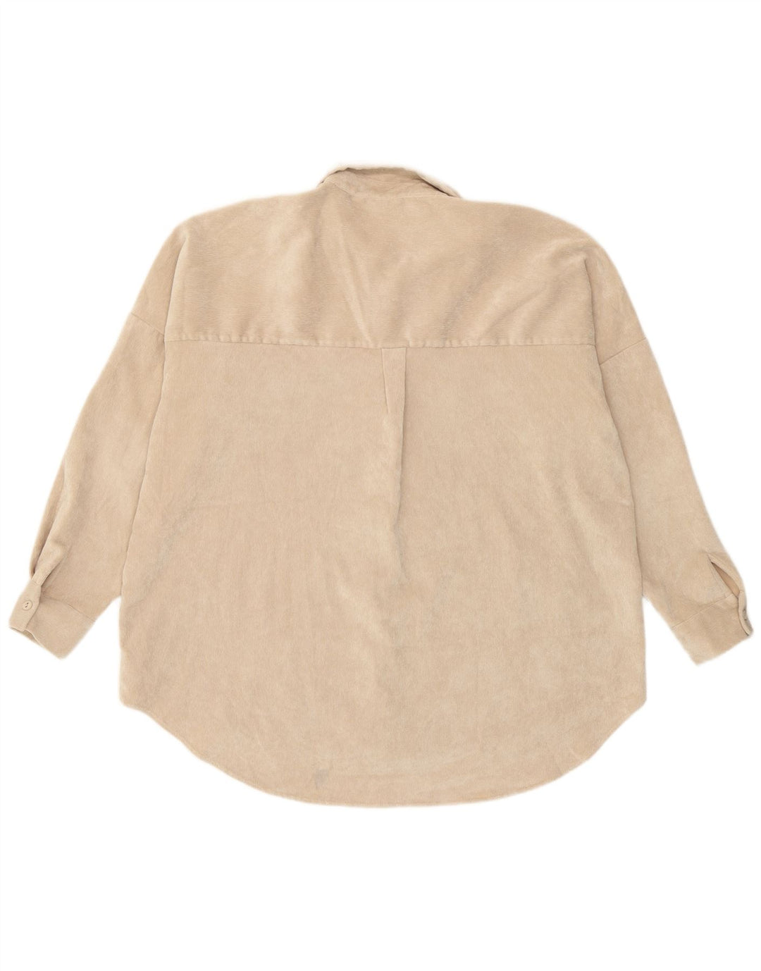 Camicia in velluto a coste oversize da donna Zara UK 16 Large Beige
