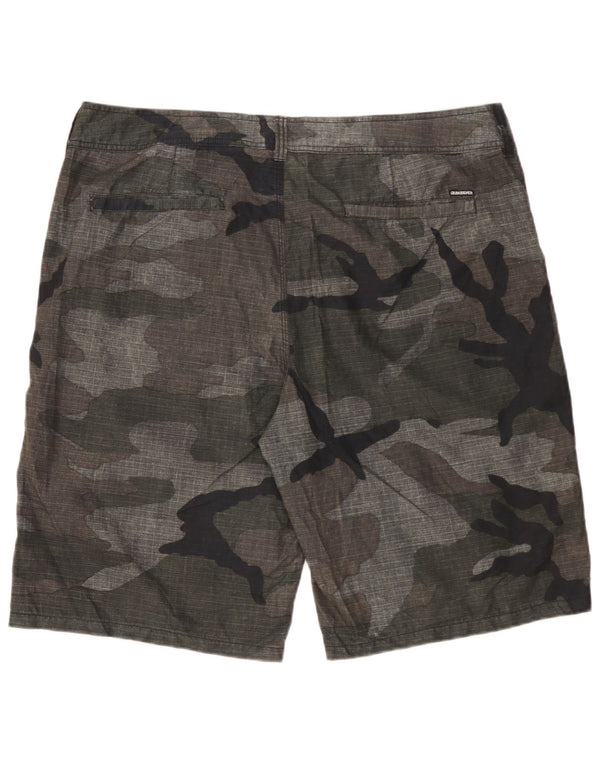 Pantaloncini chino da uomo Quiksilver W40 XL poliestere mimetico kaki