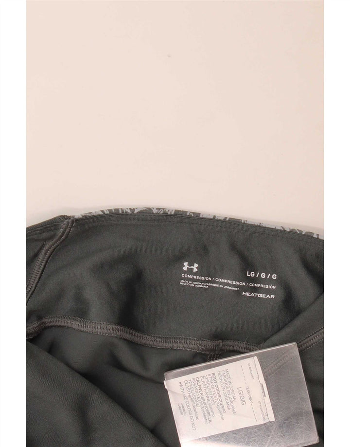 Leggings da donna Under Armour Heat Gear modello astratto UK 14 grande grigio