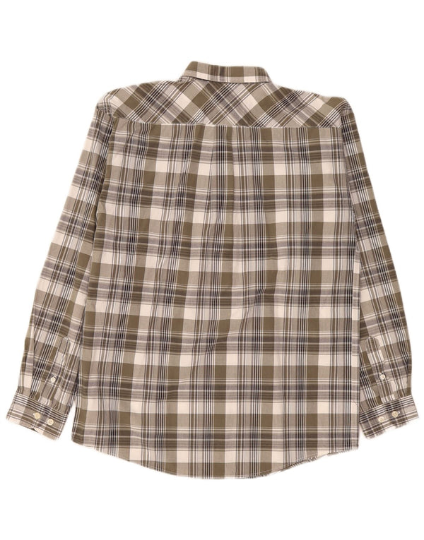 Camicia Tommy Hilfiger per ragazzi 15-16 anni XL in cotone a quadri kaki