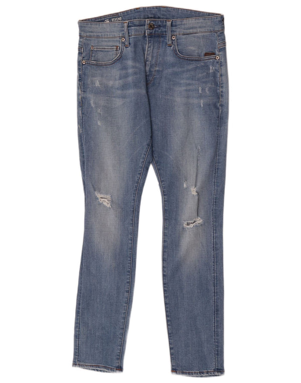 Jeans skinny effetto consumato Revend da uomo G-Star W30 L30 cotone blu