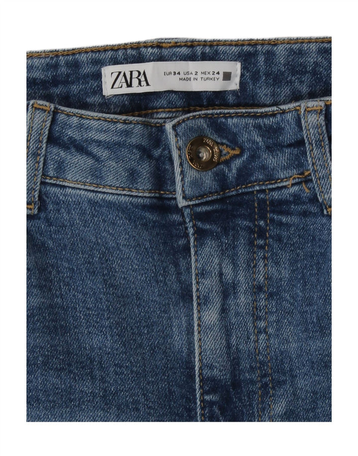 Jeans svasati da donna Zara EU 34 2XS W24 L31 Blu