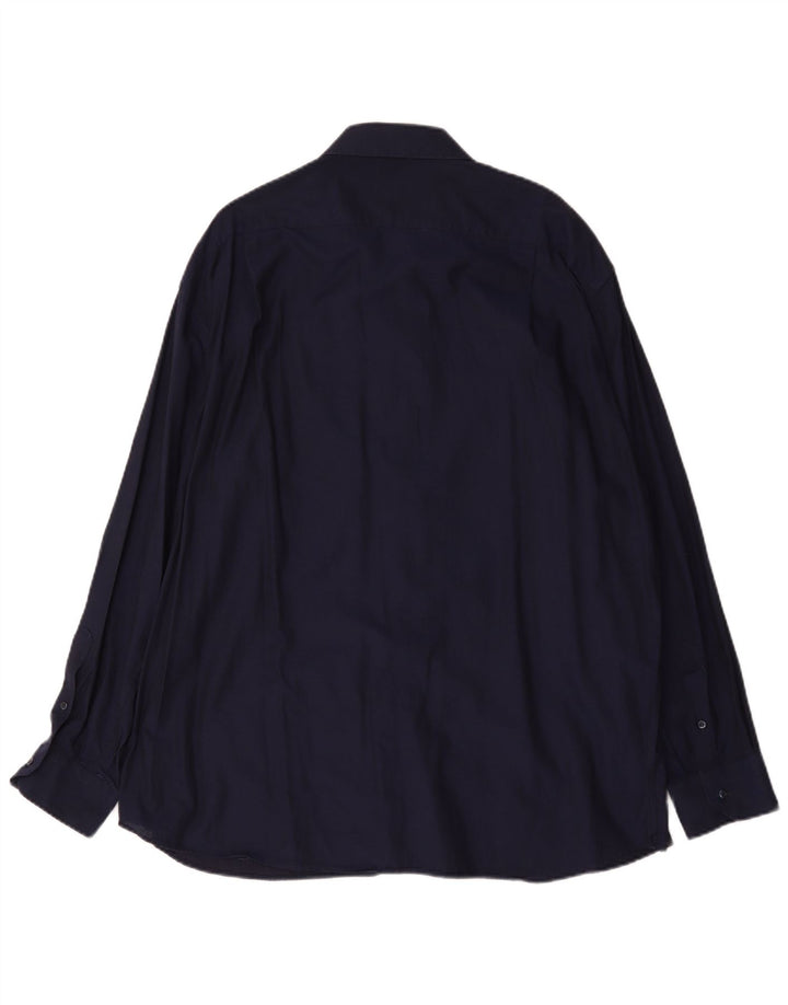 Camicia da uomo Roccobarocco taglia 48 2XL cotone blu navy