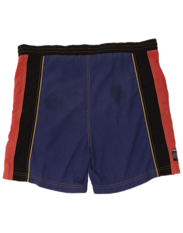 Pantaloncini da bagno con grafica da uomo Lotto IT 46 Small Nylon color block blu navy