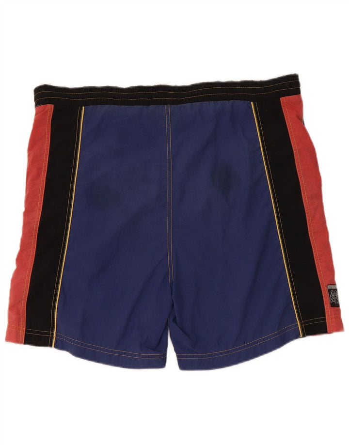 Pantaloncini da bagno con grafica da uomo Lotto IT 46 Small Nylon color block blu navy
