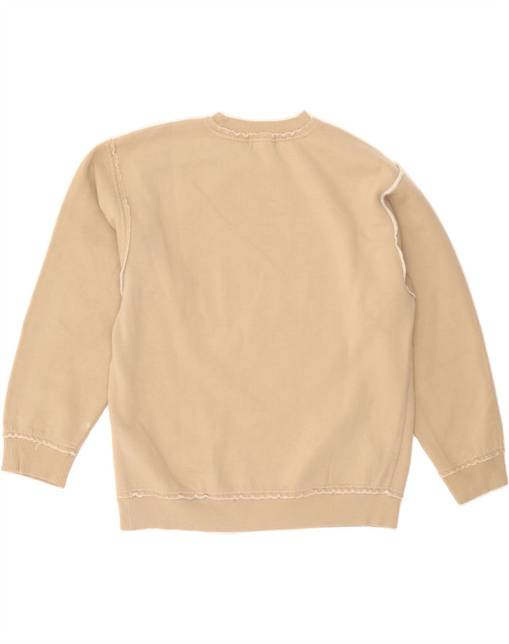 TIMBERLAND Boys Graphic Sweatshirt Jumper 12-13 Years Beige Vintage Timberland and Second-Hand Timberland from Messina Hembry 