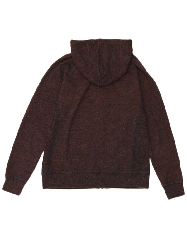 Maglione con cappuccio e zip da donna Animal UK 12 Cotone screziato bordeaux medio