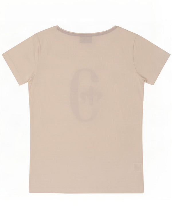 Conte of Florence T-shirt grafica da donna Top UK 10 Small White Cotton