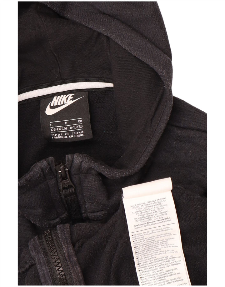 Felpa con cappuccio e zip NIKE Air Graphic per ragazzi, 8-9 anni, piccola, colore nero