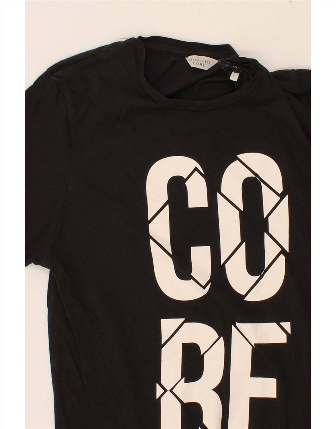 JACK & JONES Mens Graphic T-Shirt Top Small Black Cotton Vintage Jack & Jones and Second-Hand Jack & Jones from Messina Hembry 