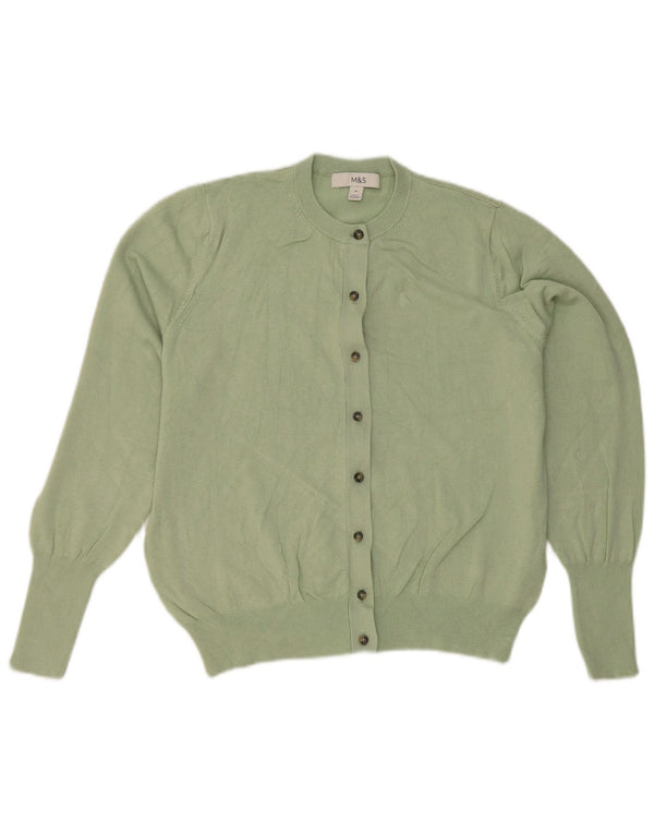 Maglione cardigan da donna Marks & Spencer UK 14 Viscosa verde medio