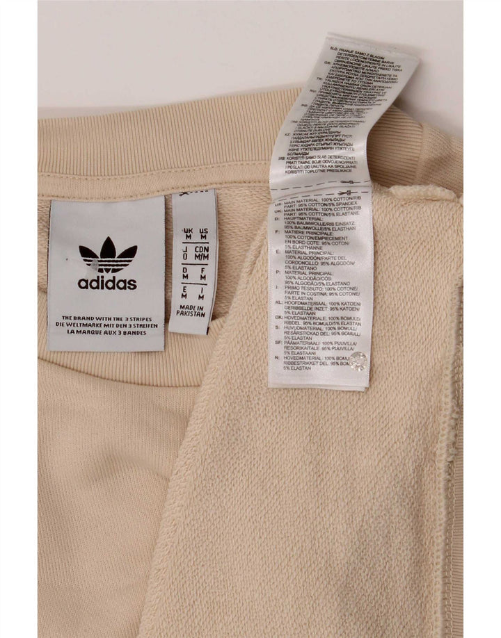 Felpa grafica da uomo Adidas Felpa in cotone beige medio