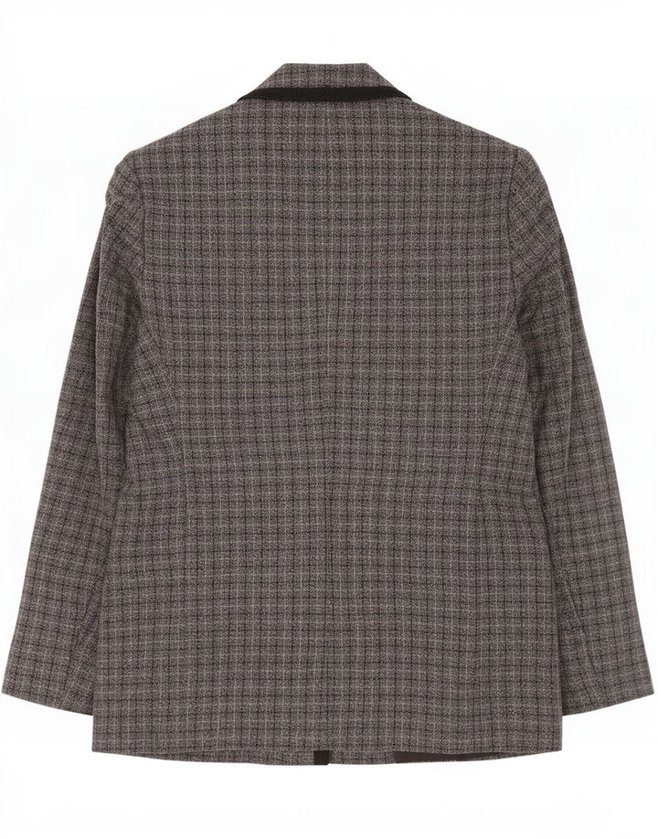 Luisa Spagnoli Giacca Blazer a 4 Bottoni da Donna IT 46 Large Grey Check