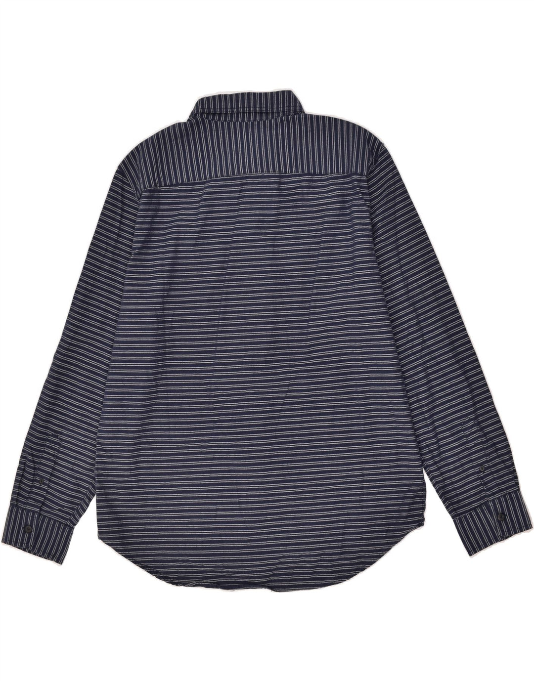 AMERICAN EAGLE Mens Tall Shirt XL Navy Blue Striped Cotton | Vintage American Eagle | Thrift | Second-Hand American Eagle | Used Clothing | Messina Hembry 