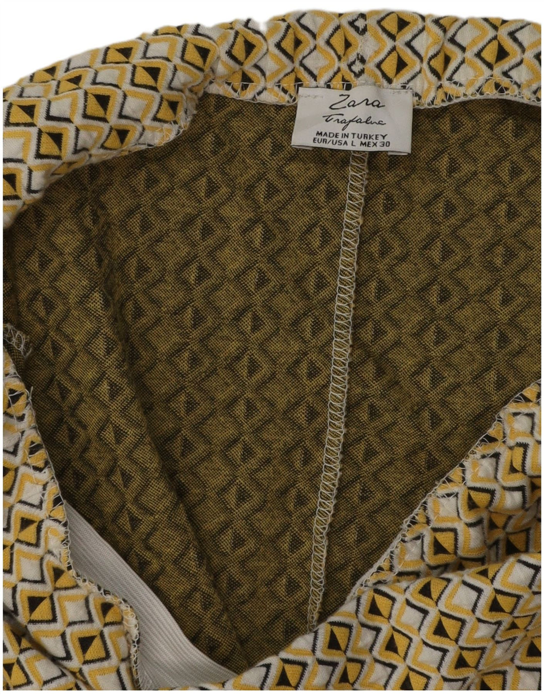 Gonna tubino Zara da donna grande W30 gialla geometrica