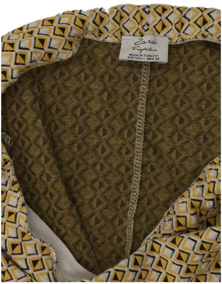 Gonna tubino Zara da donna grande W30 gialla geometrica