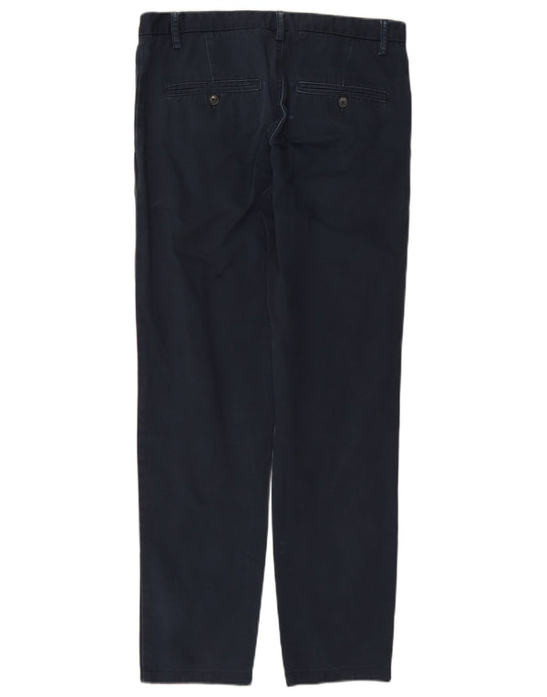 Pantaloni chino dritti da uomo BENETTON IT 46 Small W29 L30 Blu Navy Cotone