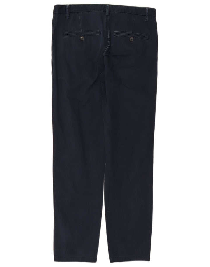 Pantaloni chino dritti da uomo BENETTON IT 46 Small W29 L30 Blu Navy Cotone