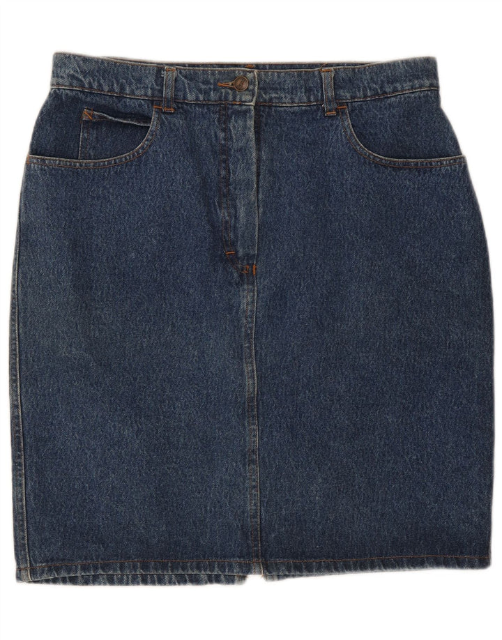 Gonna di jeans vintage da donna W32 grande blu